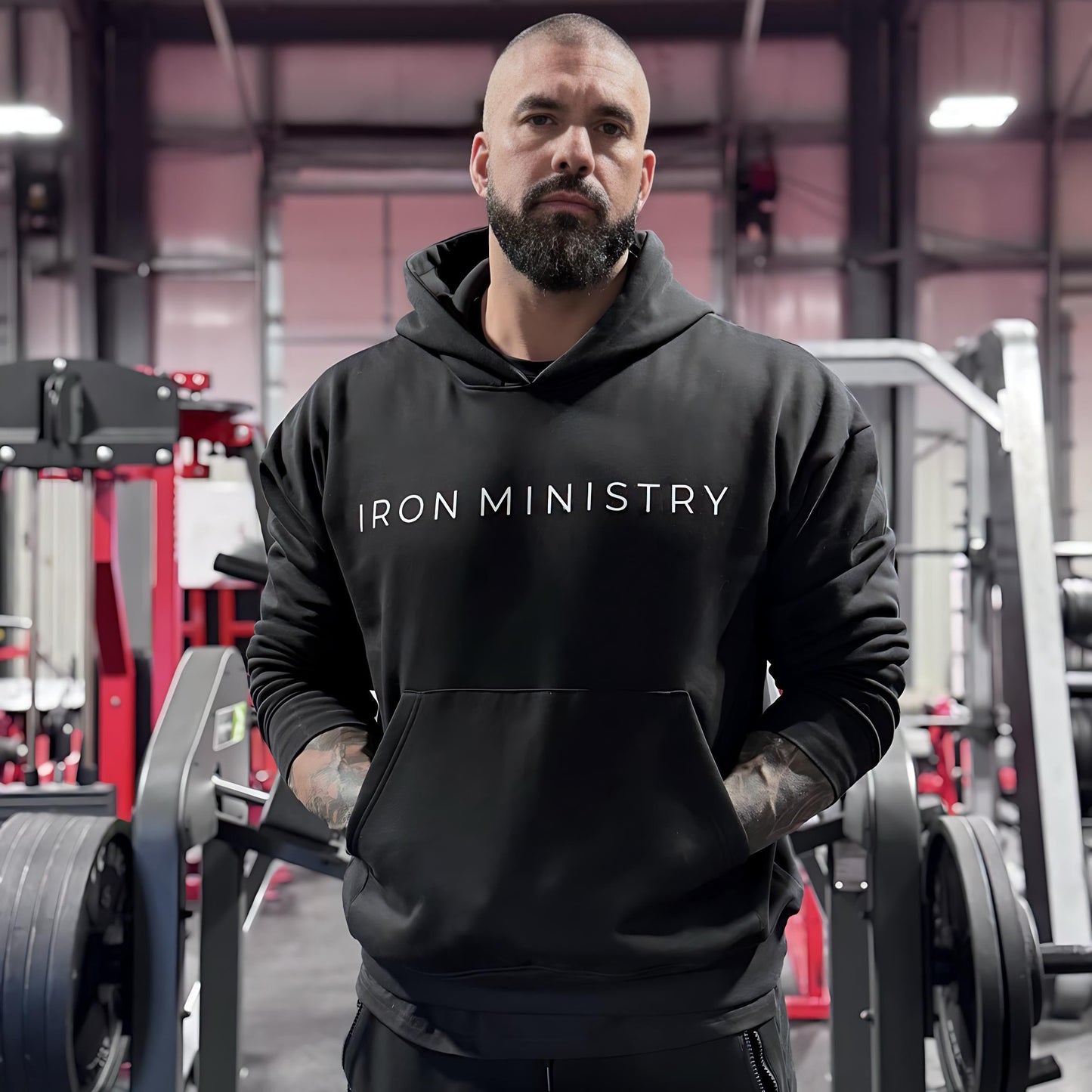 Iron Sharpens Iron Hoodie - 350 GSM | Unisex | Relaxed-Fit | Deep Set Hood | Black