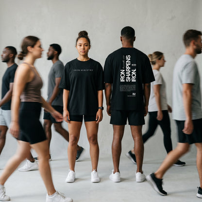 Iron Sharpens Iron Tee - 240 GSM | Unisex | Athletic Fit | Black
