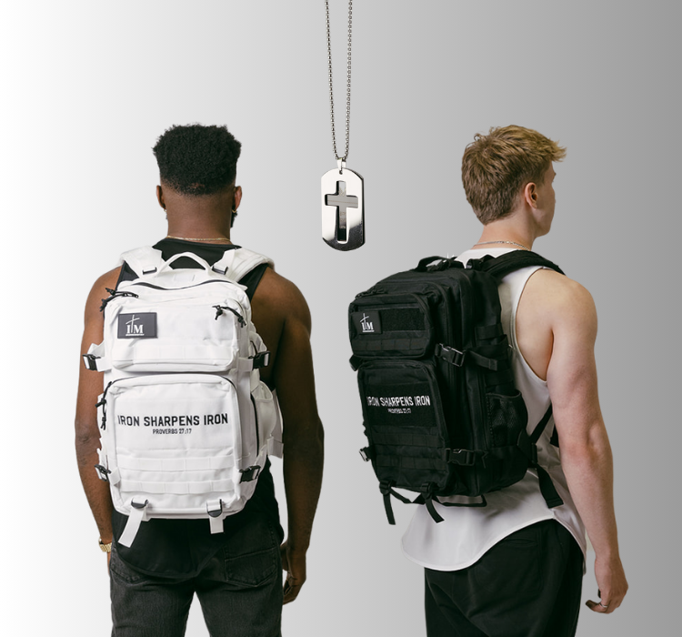 Iron Sharpens Iron™ 45L Tactical Backpack + Free Necklace Bundle
