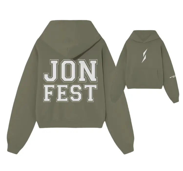 JON FEST Hoodie | Olive Green Iron Ministry