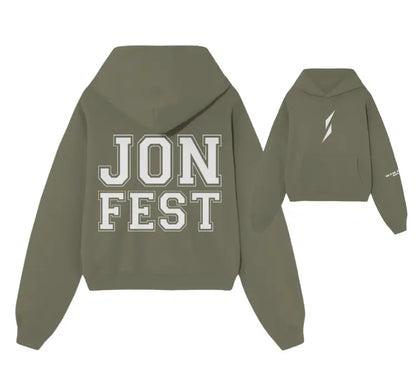 JON FEST Hoodie | Olive Green Iron Ministry